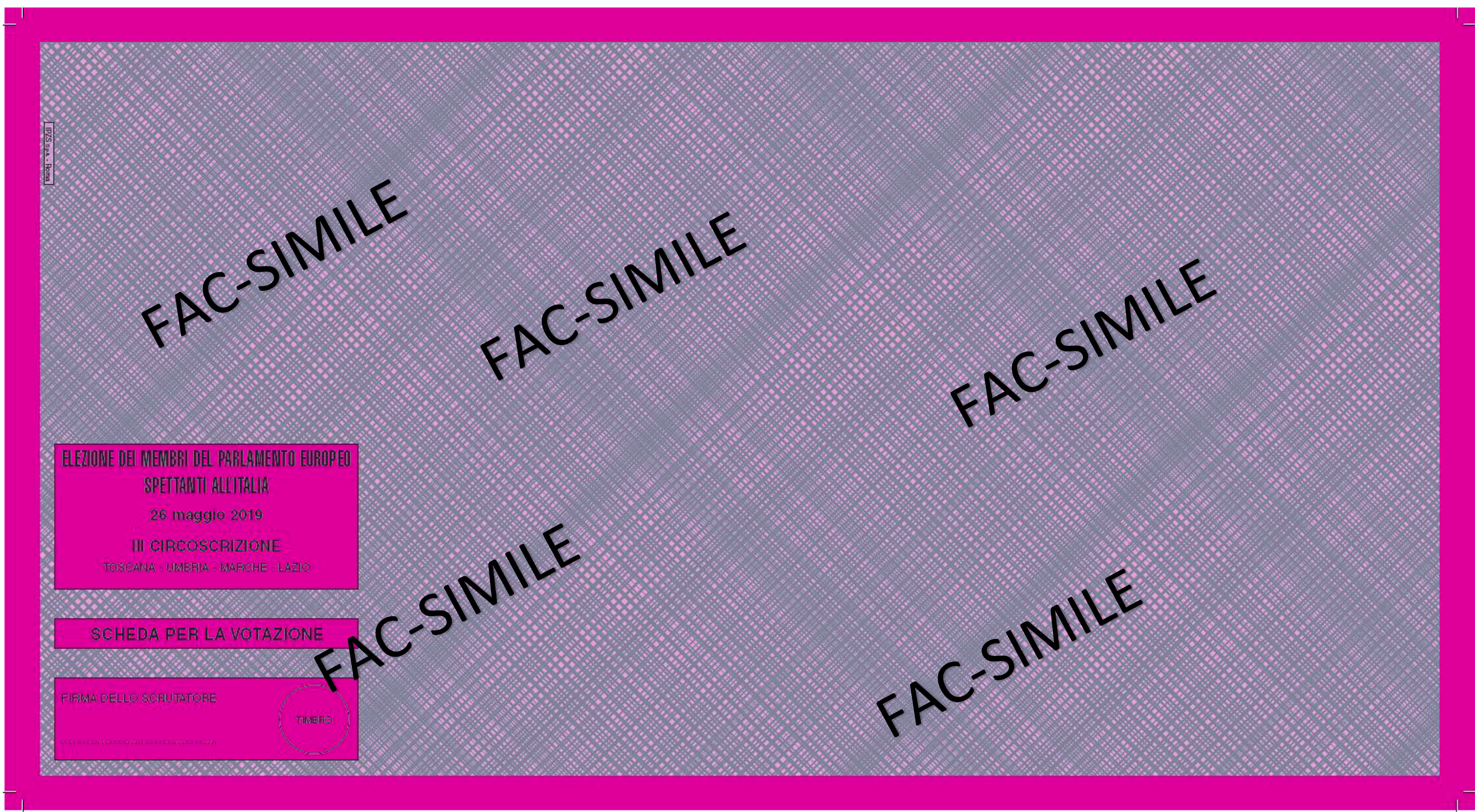 Fac Simile Scheda